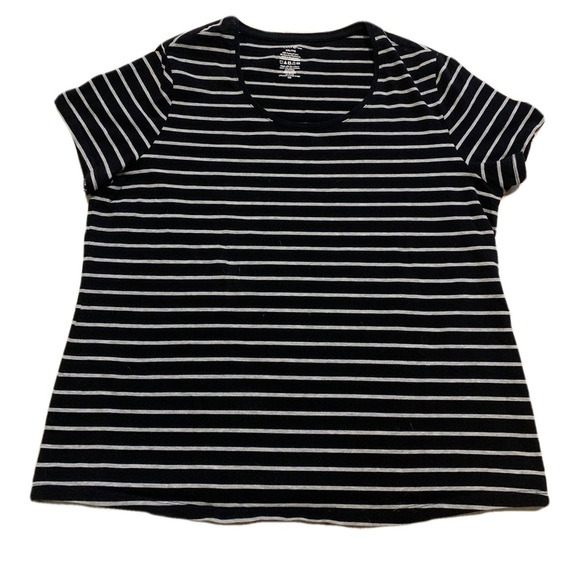 💛 George Black & White Stripe T-Shirt - Size XXL - Classic & Comfy - Picture 1 of 5